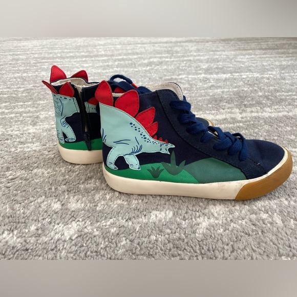 Mini Boden dinosaur stegosaurus hightop shoes - Picture 9 of 10